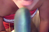 Colombian blondi seduction cam boy with cucumber