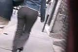 Candid Ass in Pants 02. Grey & Hot! ( slow motion)
