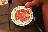 Guy Eats Own Sperm Cum cereal coco pops and cum