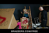 Brazzers - Slutty blond Riley Evans trades dildo for dick