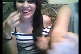 beautiful black haired teen show ass on webcam