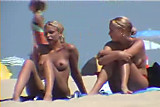 Cute blonde girls at beach - hidden cam
