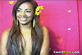 Sexy Black Girl Masturbates On Webcam