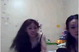 Inked Chinese girl dancing topless on cam