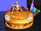 3D Readhead with her sport car