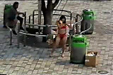 Changing in the street - Japanese girl in public part 1