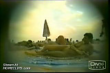 Blowjob on a crowded nudist beach