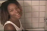 Busty Black Teen Show & Masturbate in Tub - Ameman
