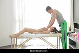 Banging smalltits European teen in massage parlor