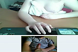 Flashing on webcam. 19yo babe. With cum