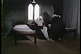 Older and younger nun play