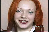Redhead beauty Erika double fucked and spermed