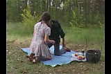 Big tits ponytails babe outdoor picnic sex