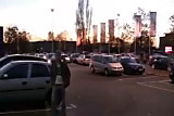 Girls blow and fuck in parking lot