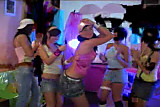 Karaoke become a hot lesbian party