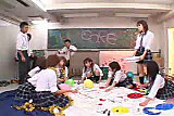 Japanese school girls group sex