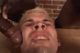 No Sound: White Twink Double Fucked By 2 Black Cocks
