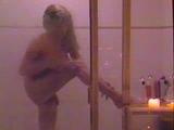Brandy Scott jacks off in her shower! 