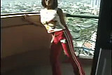 Asian Amateur Girl Sucking Cock on Balcony