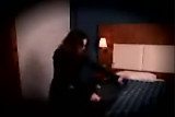 Woman Masturbates with Dildo in Hotel