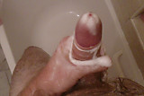 rubbing my cock in the shower