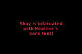 Shay with heathers bare feet