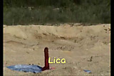 Lica to which masturbation is done with large toy